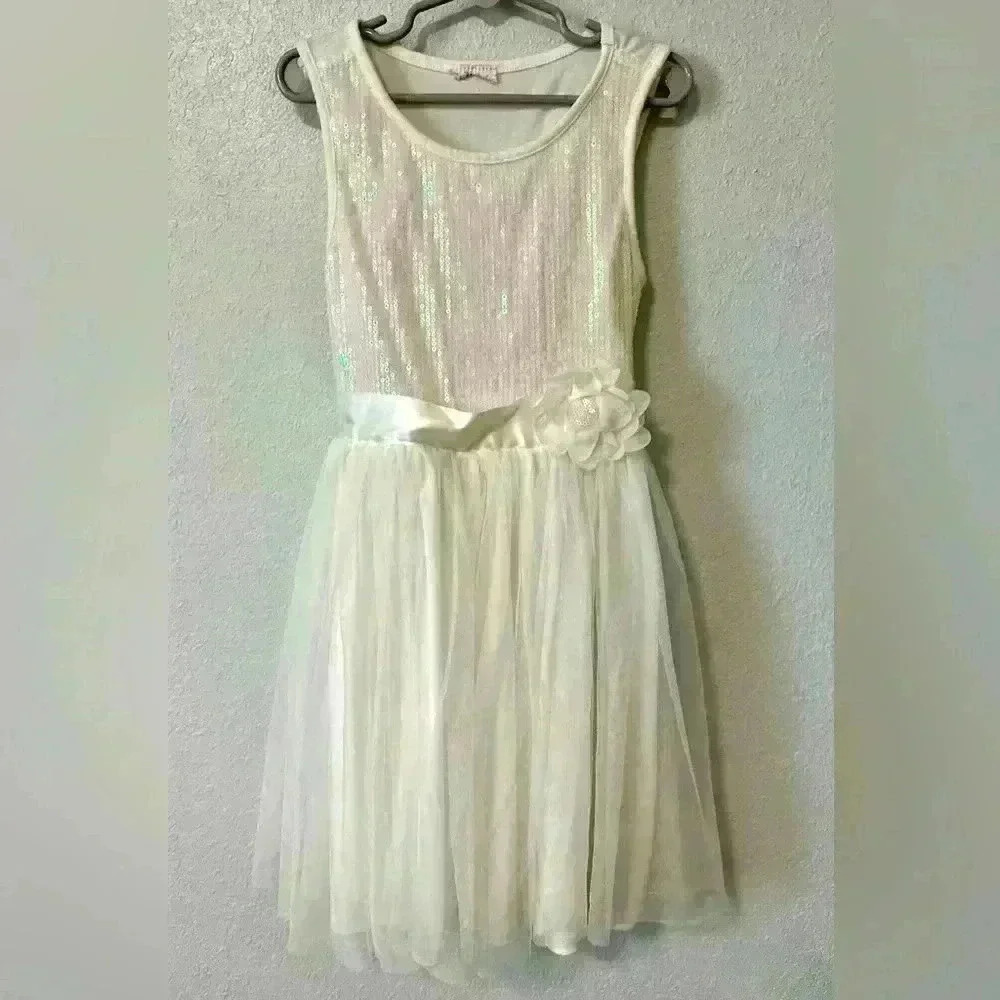 Girls Dresses Sequin Birthday Party Dress Ruffle Sparkle 6T